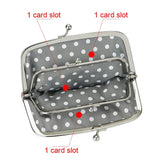 Royal Bagger RFID Blocking Coin Purses for Women, Fashion Kiss Lock Change Pouch, Double Clip Key Card Storage Bag 1858-1