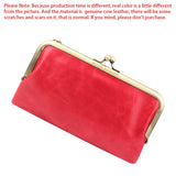 Royal Bagger Retro Long Wallet for Women Genuine Cow Leather Clutch Coin Purse Large Capacity Card Holder with Kiss Lock 1497