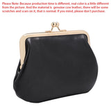 Royal Bagger Short Coin Purse for Women Genuine Cow Leather Vintage Kiss Lock Wallet Simple Card Holder Change Pouch 1495